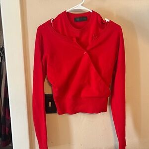 Zara Red Knit Top